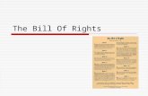 The Bill Of Rights. Amendment 1 Freedom of Religion/Political Freedoms Congress shall make no law respecting an establishment of religion, or prohibiting.