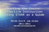 Charting the Course: Effective Instruction Using STAAR as a Guide RRISD ELA/R Job-Alike 2011-2012 with slides and excerpts from TEA RRISD ELA/R Job-Alike.