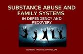 SUBSTANCE ABUSE AND FAMILY SYSTEMS IN DEPENDENCY AND RECOVERY copyright 2013 Tiffany Couch, LMFT, LADC, CPS.
