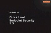 Introducing Quick Heal Endpoint Security 5.3. “Quick Heal Endpoint Security 5.3 is designed to provide simple, intuitive centralized management and control.