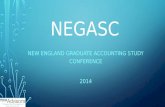 NEGASC NEW ENGLAND GRADUATE ACCOUNTING STUDY CONFERENCE 2014.