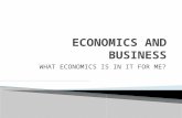 WHAT ECONOMICS IS IN IT FOR ME?.  All 6 aims of the Curriculum have Economics and Business within each aim.  Economics is present in all 4 areas of.