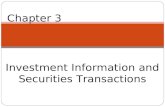 Chapter 3 Investment Information and Securities Transactions.
