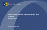 Legal aspects of cannabis in the EU and Norway Brendan Hughes Lisbon, 2 October 2007.