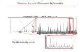 Example data – MALDI-TOF Peptide intensity vs m/z Previous Lecture: Proteomics Informatics.