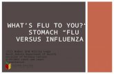 WHAT’S FLU TO YOU? STOMACH “FLU” VERSUS INFLUENZA Jill Baber and Alicia Lepp North Dakota Department of Health Division of Disease Control 6/25/2015 Lunch.