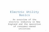 Electric Utility Basics An overview of the electric industry in New England and the operation of consumer-owned utilities 1.