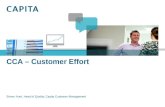 CCA – Customer Effort Simon Hunt, Head of Quality, Capita Customer Management.