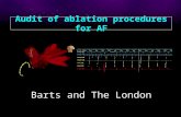 Audit of ablation procedures for AF Barts and The London.