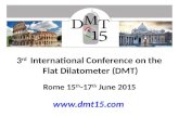 3 rd International Conference on the Flat Dilatometer (DMT) Rome 15 th -17 th June 2015 .