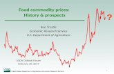 1 Food commodity prices: History & prospects Ron Trostle Economic Research Service U.S. Department of Agriculture ? USDA Outlook Forum February 20, 2014.