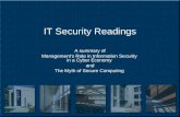 IT Security Readings A summary of Management's Role in Information Security in a Cyber Economy and The Myth of Secure Computing.