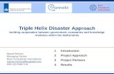 Triple Helix Disaster Approach building cooperation between government, companies and knowledge institutes within the Netherlands Marcel Michon Managing.