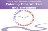 Time & Labor & Absence Management Entering Time Worked HRS Timesheet.