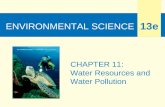 ENVIRONMENTAL SCIENCE 13e CHAPTER 11: Water Resources and Water Pollution.