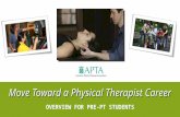 Move Toward a Physical Therapist Career OVERVIEW FOR PRE-PT STUDENTS.