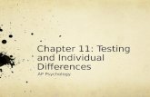 Chapter 11: Testing and Individual Differences AP Psychology.