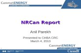1 NRCan Report Anil Parekh Presented to CHBA CRC March 4, 2010.