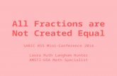 All Fractions are Not Created Equal SARIC RSS Mini-Conference 2014 Laura Ruth Langham Hunter AMSTI-USA Math Specialist.