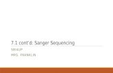 7.1 contâ€™d: Sanger Sequencing SBI4UP MRS. FRANKLIN