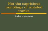 Not the capricious ramblings of isolated cranks: A zine chronology.