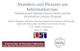 Numbers and Pictures are Information too Statistical and Spatial Literacy Skills and the Information Literacy Program Andrew Nicholson –GIS/Data Librarian,
