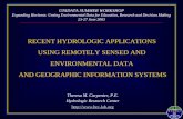 UNIDATA SUMMER WORKSHOP Expanding Horizons: Unsing Environmental Data for Education, Research and Decision Making 23-27 June 2003 RECENT HYDROLOGIC APPLICATIONS.
