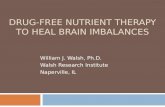 DRUG-FREE NUTRIENT THERAPY TO HEAL BRAIN IMBALANCES William J. Walsh, Ph.D. Walsh Research Institute Naperville, IL.