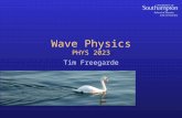 Wave Physics PHYS 2023 Tim Freegarde. 2 2 Beating TWO DIFFERENT FREQUENCIES.