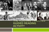 THE ROARING TWENTIES GUIDED READING ACTIVITY. Dynamic Changes in American Culture During the 1920s… Changing Culture in the USA.