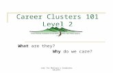 Career Clusters 101 Level 2 What are they? Why do we care? Jobs for Montana's Graduates A4L2PP1.