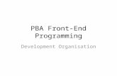 PBA Front-End Programming Development Organisation.