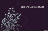 LCD v/s LED v/s OLED. Similarity Between LCD and LED The LCD television is a flat-panel television which utilizes a Liquid Crystal Display technology.