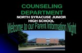 COUNSELING DEPARTMENT NORTH SYRACUSE JUNIOR HIGH SCHOOL.