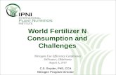 World Fertilizer N Consumption and Challenges C.S. Snyder, PhD, CCA Nitrogen Program Director Nitrogen Use Efficiency Conference Stillwater, Oklahoma August.