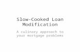 Slow-Cooked Loan Modification A culinary approach to your mortgage problems.