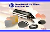 1 2010.03 Sino-American Silicon Products Inc.. 2 Safe Harbor Notice Any statements set forth of forward-looking statements that involve risks and uncertainties.