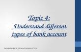 Topic 4: Understand different types of bank account ifs Certificate in Personal Finance (CPF5)