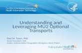 Understanding and Leveraging MU2 Optional Transports Paul M. Tuten, PhD Senior Consultant, ONC Leader, Implementation Geographies Workgroup, Direct Project.