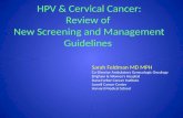 HPV & Cervical Cancer: Review of New Screening and Management Guidelines Sarah Feldman MD MPH Co-Director Ambulatory Gynecologic Oncology Brigham & Women’s.