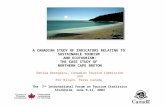 A CANADIAN STUDY OF INDICATORS RELATING TO SUSTAINABLE TOURISM AND ECOTOURISM: THE CASE STUDY OF NORTHERN CAPE BRETON Denisa Georgescu, Canadian Tourism.