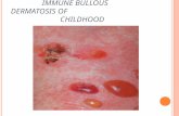 I MMUNE BULLOUS DERMATOSIS OF CHILDHOOD. CASE PRESENTATION  Johan Jams- a 7 years old Indian boy- was admitted to the pediatric inpatient ward on 03/03/12.