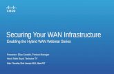 Presenter: Elisa Caredio, Product Manager Date: Thursday 22nd January 2015, 10am PST Enabling the Hybrid WAN Webinar Series Securing Your WAN Infrastructure.