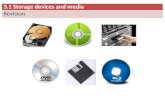 3.1 Storage devices and media Revision. 3.1 Storage devices and media What is data Storage Storage means putting data into a known place so we can come.