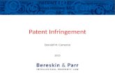 Patent Infringement Donald M. Cameron 2015 Donald M. Cameron.