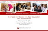 Competency Based Medical Education and Assessment Maria Lucarelli, MD Associate Program Director Internal Medicine Residency January 13, 2015.