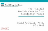 The Hilltop Health Care Reform Simulation Model Hamid Fakhraei, Ph.D. July 2012.