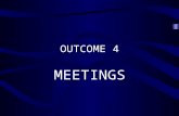 OUTCOME 4 MEETINGS. What does the term ‘Meeting’ mean? A gathering together of people for a purpose.