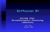 Diffusion #1 ECE/ChE 4752: Microelectronics Processing Laboratory Gary S. May January 29, 2004.