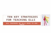 ALL TEACHERS OF ELLS NEED TO USE THESE TEN KEY STRATEGIES FOR TEACHING ELLS.
